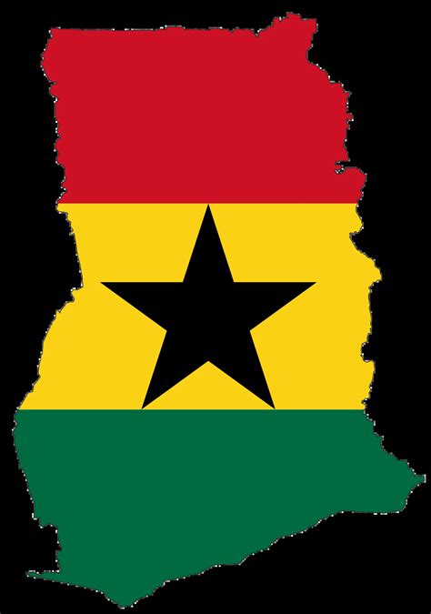 Ghana Flag Map • Mapsof.net