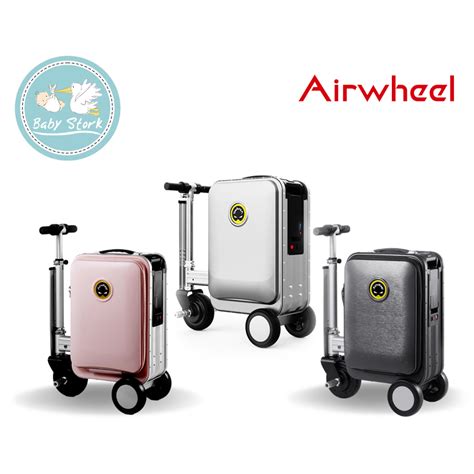 Airwheel Se S Smart Riding Suitcase Black Pink Silver Baby