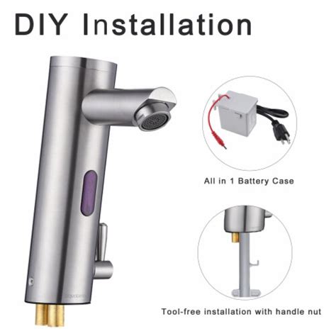 Automatic Sensor Bathroom Faucet Hole Touchless Hot Cold Undermount Sink Mixer Tap BN