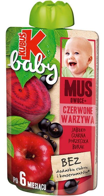 Kubu Mus Baby Czerwowe Owoce I Warzywa Po Miesi Cu G Emaja