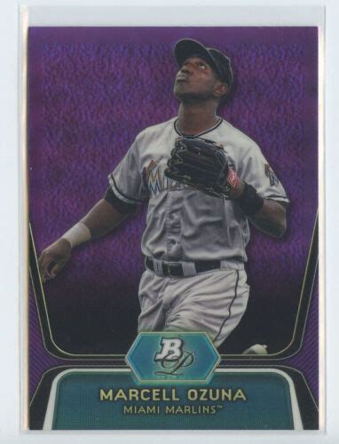 Bowman Platinum Prospects Purple Refractor Bpp Marcell Ozuna