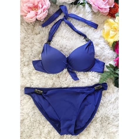 Becca Swim Becca Color Code Jewel Push Up Royal Blue Bikini Poshmark