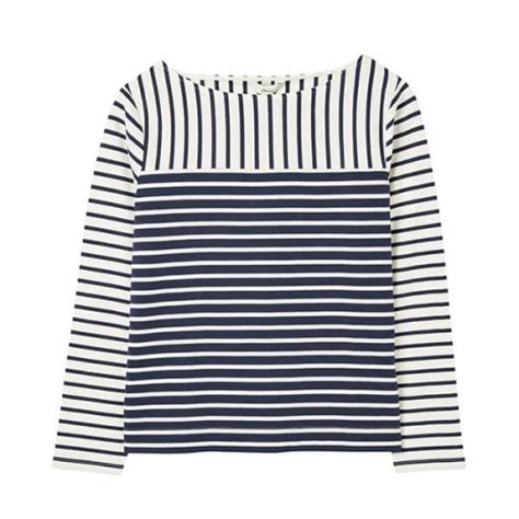 Joules Cream Hotch Potch Stripe Harbour Long Sleeve Jersey Top Harts