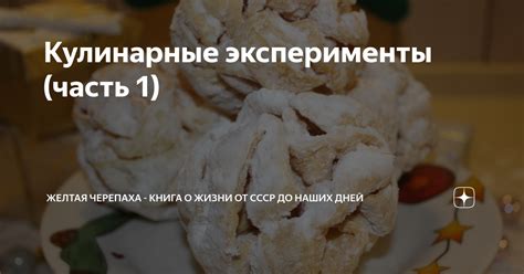Кулинарные эксперименты (часть 1) | Желтая черепаха - книга о жизни от ...