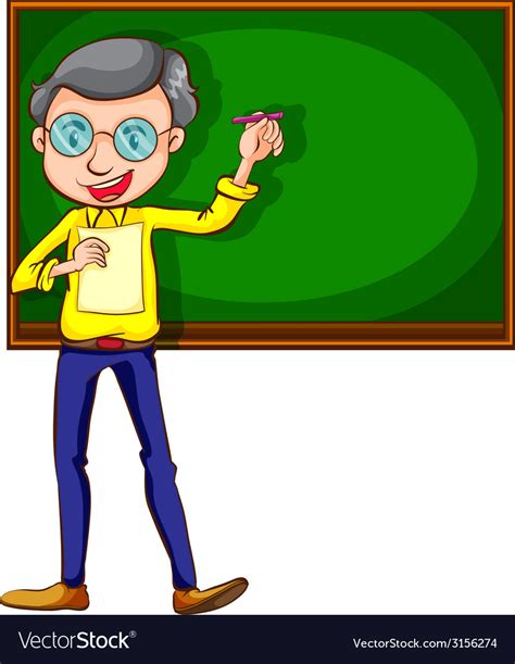 A sketch of male teacher Royalty Free Vector Image