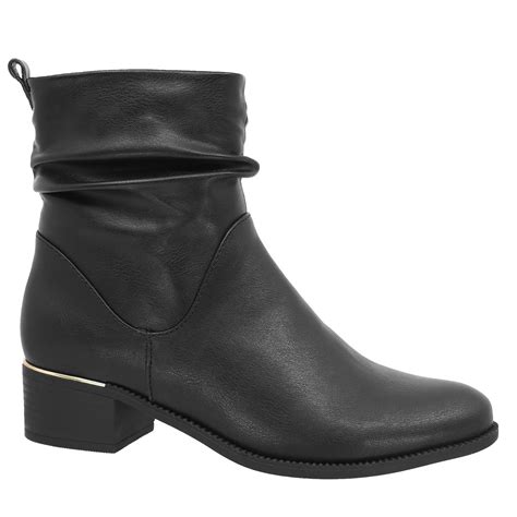 Becka03 Ankle Boot Slouch Zip Brocks