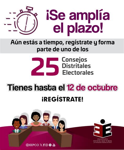 IEEPCO aprueba ampliación de plazo para registro de aspirantes a los