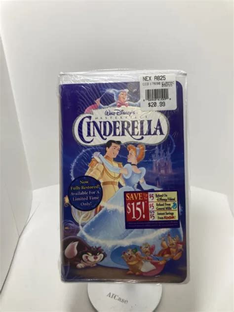 RARE CENDRILLON de Walt Disney Collection chef d œuvre VHS 1995