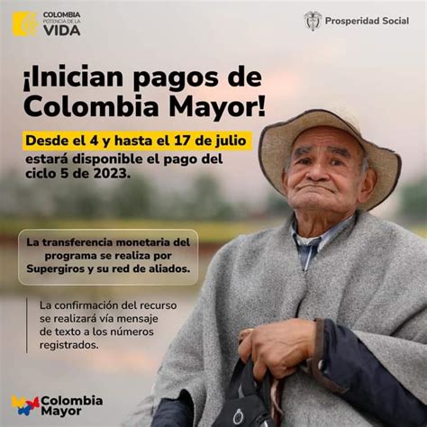 Inician Pagos De Colombia Mayor