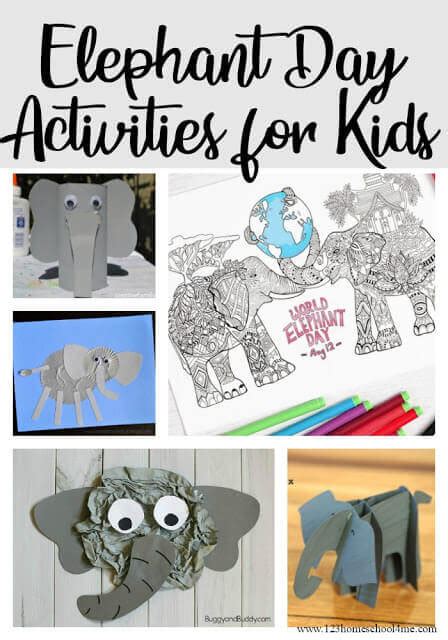 🐘 World Elephant Day Activities and Crafts for Kids