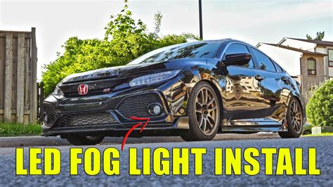 2018 Honda Civic Si Led Fog Light Install 10th Gen Civic Youtube