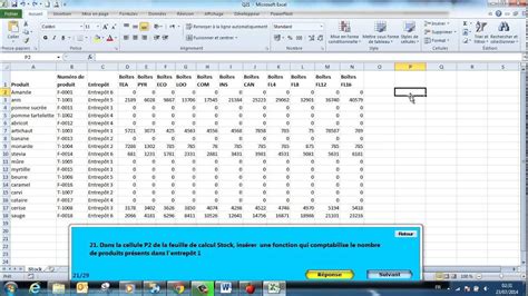 Examens Mos Excel Expert Question Youtube