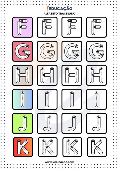 Alfabeto Tracejado Setas Para Imprimir Em PDF