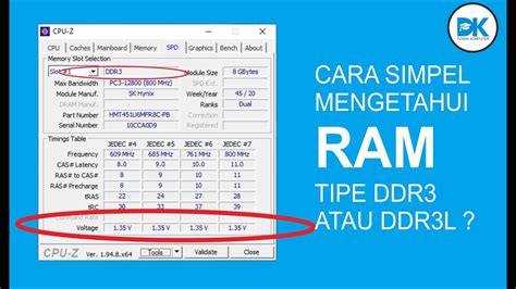 Tutorial Cara Mengetahui Tipe RAM Laptop DDR3L DDR3 DDR4 YouTube