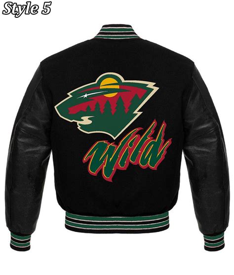 Full-Snap Wool/Leather NHL Minnesota Wild Varsity Jacket - Jackets Expert