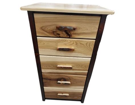 Two Tone Hickory Lingerie Chest Cabin Bedroom Black River Furniture Outlet