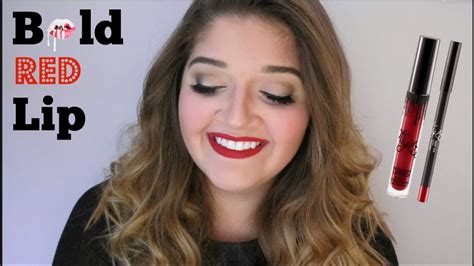 GLAM RED LIPS MAKEUP TUTORIAL YouTube