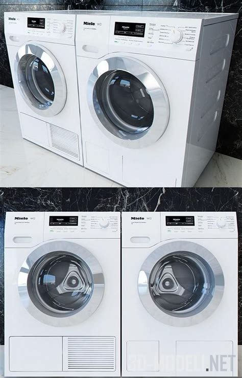 3D модель – Стиральная и сушильная машины Miele T1 W1