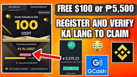 FREE 100 Or 5 500 REGISTER AND VERIFY KA LANG TO CLAIM BINANCE 100