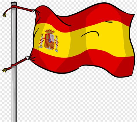 Ilustra O Bandeira Da Espanha Dos Desenhos Animados Linha Bandeira