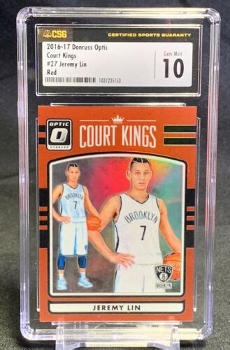 2016 17 Panini Donruss Optic Court Kings Red Prizm 99 Jeremy Lin 27