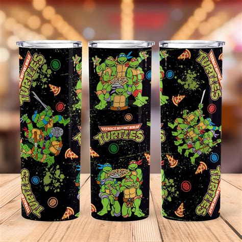 Ninja Tumbler Tumbler Wrap PNG Turtles Tumbler Design Skinny Etsy