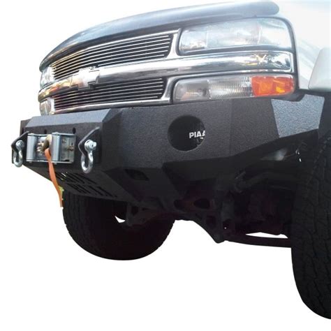 Iron Bull Bumpers® Chevy Silverado 1500 2000 Full Width Black Front Winch Hd Bumper