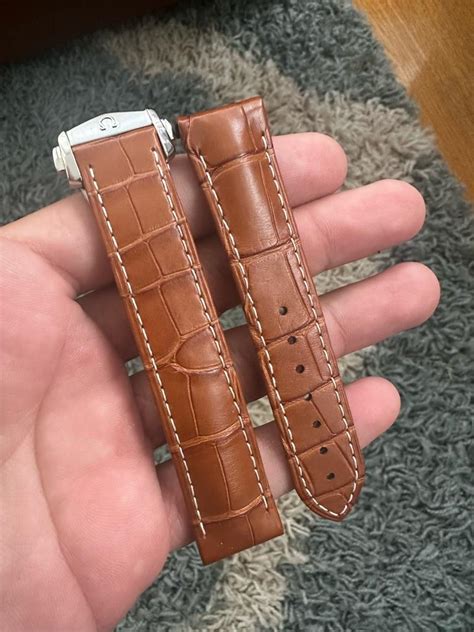 FS Omega OEM Cognac Croc Strap W OEM Deploy 20mm Rolex Forums