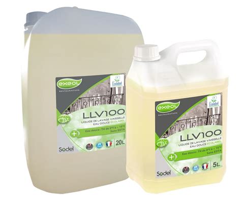 Liquide De Lavage Vaisselle Eau Douce LLV100 ECOLABEL EXEOL