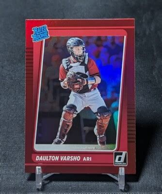 Daulton Varsho Red Rated Rookie Rc 2021 Donruss Card 48 Arizona