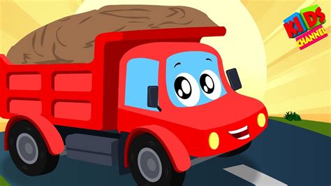 Kids channel | little red car | Dump Truck Is Working | Nursery Rhymes ...