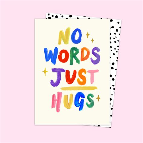 No Words Just Hugs Card Eleanor Bowmer