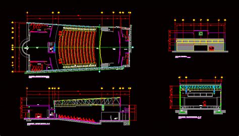 Theater Auditorium Dwg Full Project For Autocad • Designs Cad