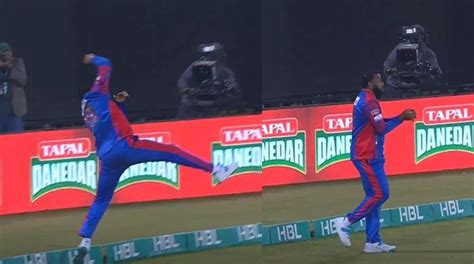 WATCH Karachi Kings Kieron Pollard Takes One Handed Stunner Against