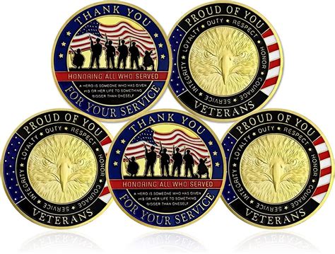 Amazon OkkoCoin Veterans Challenge Coin Military Army Law