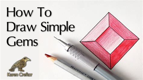 How To Draw A Simple Gem Step By Step Tutorial Youtube