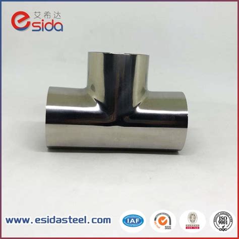 SS304 316 Pipe Fitting Butt Welding Stainless Steel Straight Outlet Tee