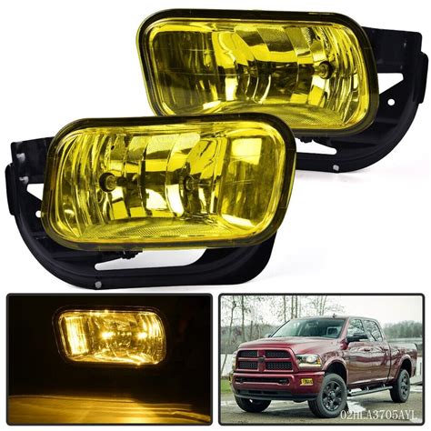 Fit For 09 12 Dodge Ram 1500 10 18 2500 3500 Bumper Fog Lights W Bezel Bulbs Ebay