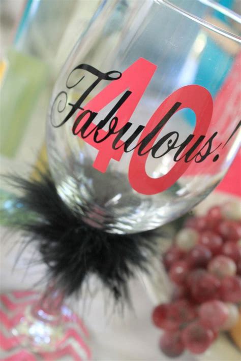 40 And Fabulous Birthday Wine Glass 40th Birthday T Ideas T For Girlfriend 40th Birthday