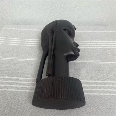 Accents Vintage African Maasai Carved Ebony Wood Head Poshmark