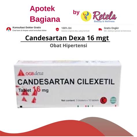 Jual Candesartan Mg Strip Tablet Harga Pertablet Shopee