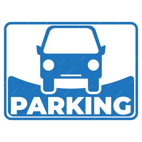 premium vector car parking sign design vector