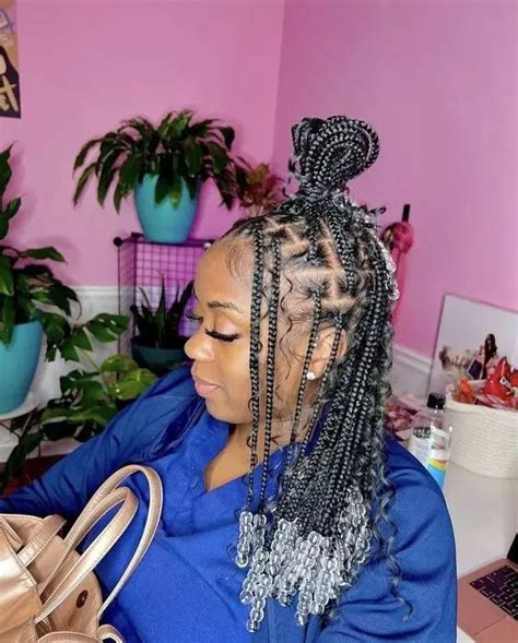 Knotless Braids With Beads Inspos For You Quick Braided Hairstyles