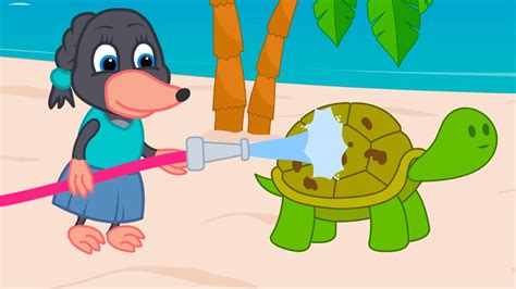 Benny Mole En Espa Ol La Tortuga Se Ensuci Dibujos Animados Para