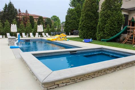 Inground Rectangular Pool, Pool with Spa Designs | Care Free