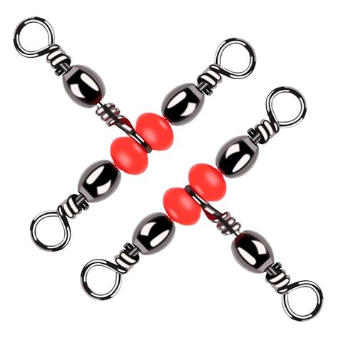 OROOTL Three 3 Way Cross Line Barrel Swivels 60PCS Fishing 3 Way