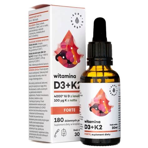 Aura Herbals Witamina D K Mk Forte W Kroplach Ml