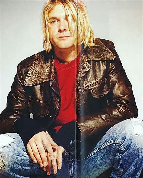 Kurt Cobain Black Leather Coat Ubicaciondepersonascdmxgobmx