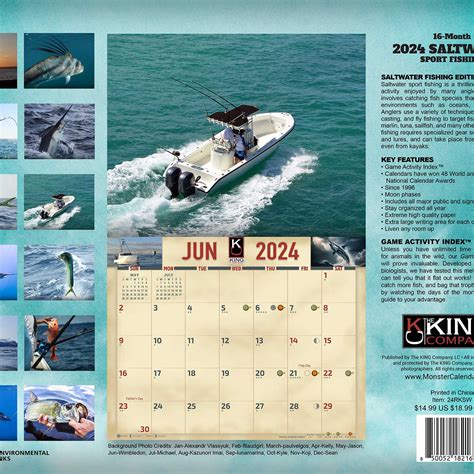 Saltwater Fishing Calendar Salt Water Trophy Fishing