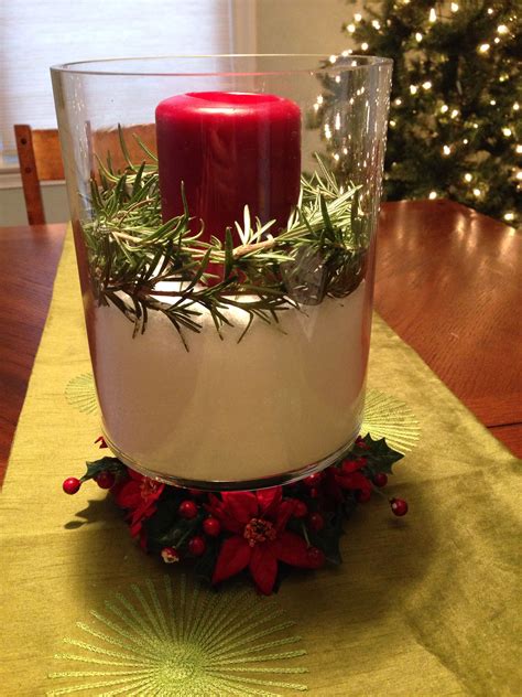 Easy Diy Christmas Centerpiece With Epsom Salt And Rosemary From My